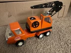 Vintage Pressed Steel Mini Tonka No.1099 Mobile Crane 6 Wheel Truck
