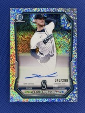 2026 Bowman Chrome KADE ANDERSON Prospect SPECKLE Refractor AUTO 43/299 Mariners