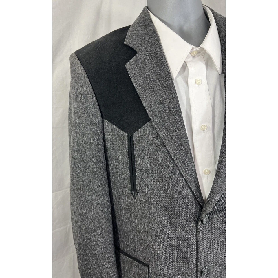 Vintage Circle S Texas Western Sport Coat Jacket Men SZ 40 Reg Rockabilly Cowboy - Image 3 of 4