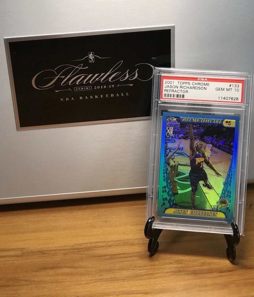 2001-02 Topps Chrome Refractor RC #133 Jason Richardson w/Kobe PSA 10 Low Pop! - Image 3 of 4