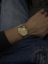 Rolex Datejust 36 - 16013 - 1987, Box & Papers Vintage Champagne Linen Dial