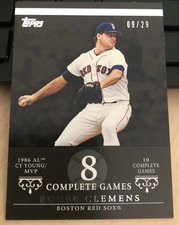 2007 TOPPS MOMENTS & MILESTONES BLACK ROGER CLEMENS BOSTON RED SOX #9/29 #17