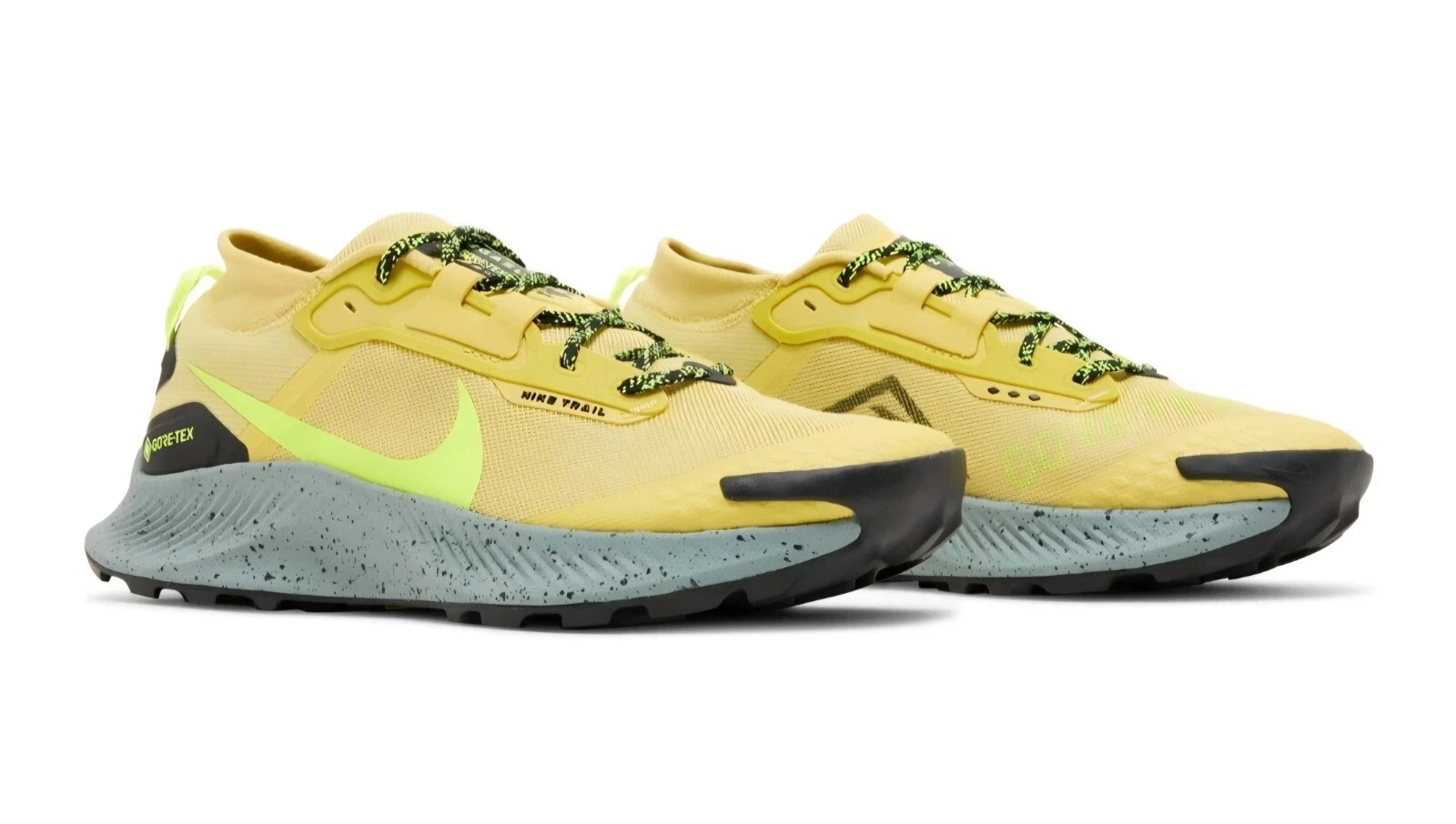 New Nike Pegasus Trail 3 GTX Mens sz 8.5 Volt Yellow Black Hiking DC8793 300