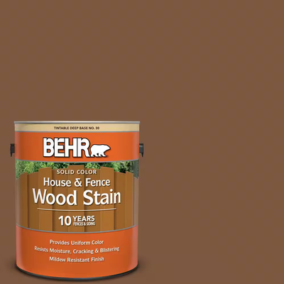 #ad #ad 1 Gal. #SC 110 Chestnut Solid Color House and Fence Exterior Wood Stain $41.38