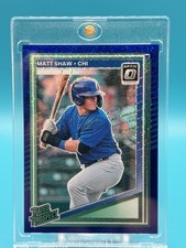 MATT SHAW 2025 OPTIC FOTL Blue Sparkle /8 Rated Prospect JERSEY MATCH Cubs SSP