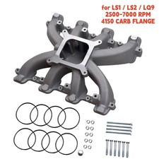 300-132 Single Plane Carb Intake Manifold For Gm Ls1 Ls2 Ls6 Cathedral Port
