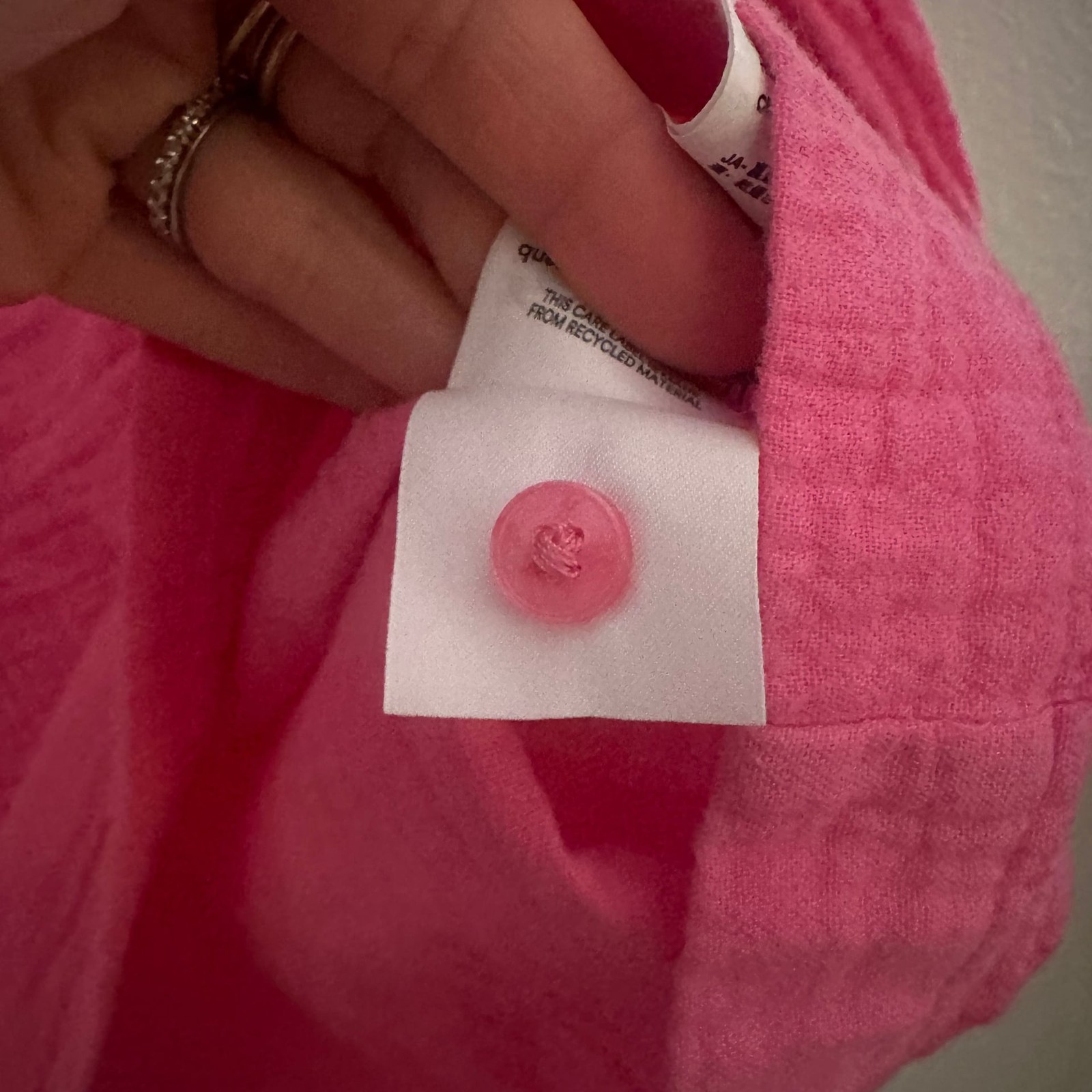 Split-Neck Crinkle Gauze Top - image 3