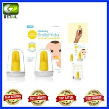 Gentle Double-Sided Baby Finger Toothbrush with Storage Case for Infants 3m