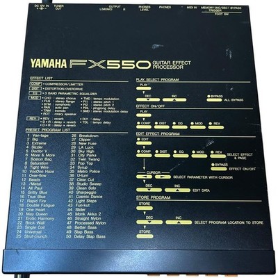 YAMAHA FX550 Simul Effect Processor Vintage Half Rack Guitar Multi