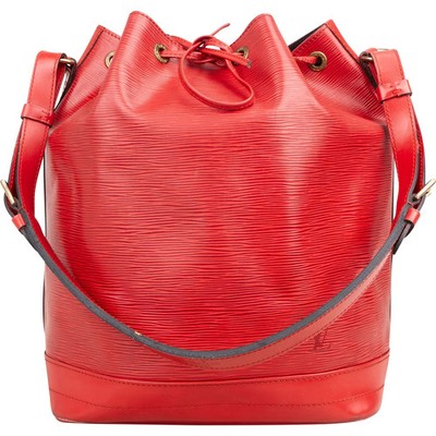 Louis Vuitton Red Epi Leather Sac Noé Grande Shoulder Bag Tasche