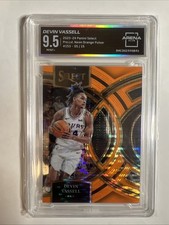 2023-24 Select Devin Vassell Neon Orange Pulsar Premier 5/15 Arena Club 9.5