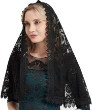 Lace Mantilla Catholic Veil Chapel Catholic Mass Rose Lace Veils Latin Mass H...