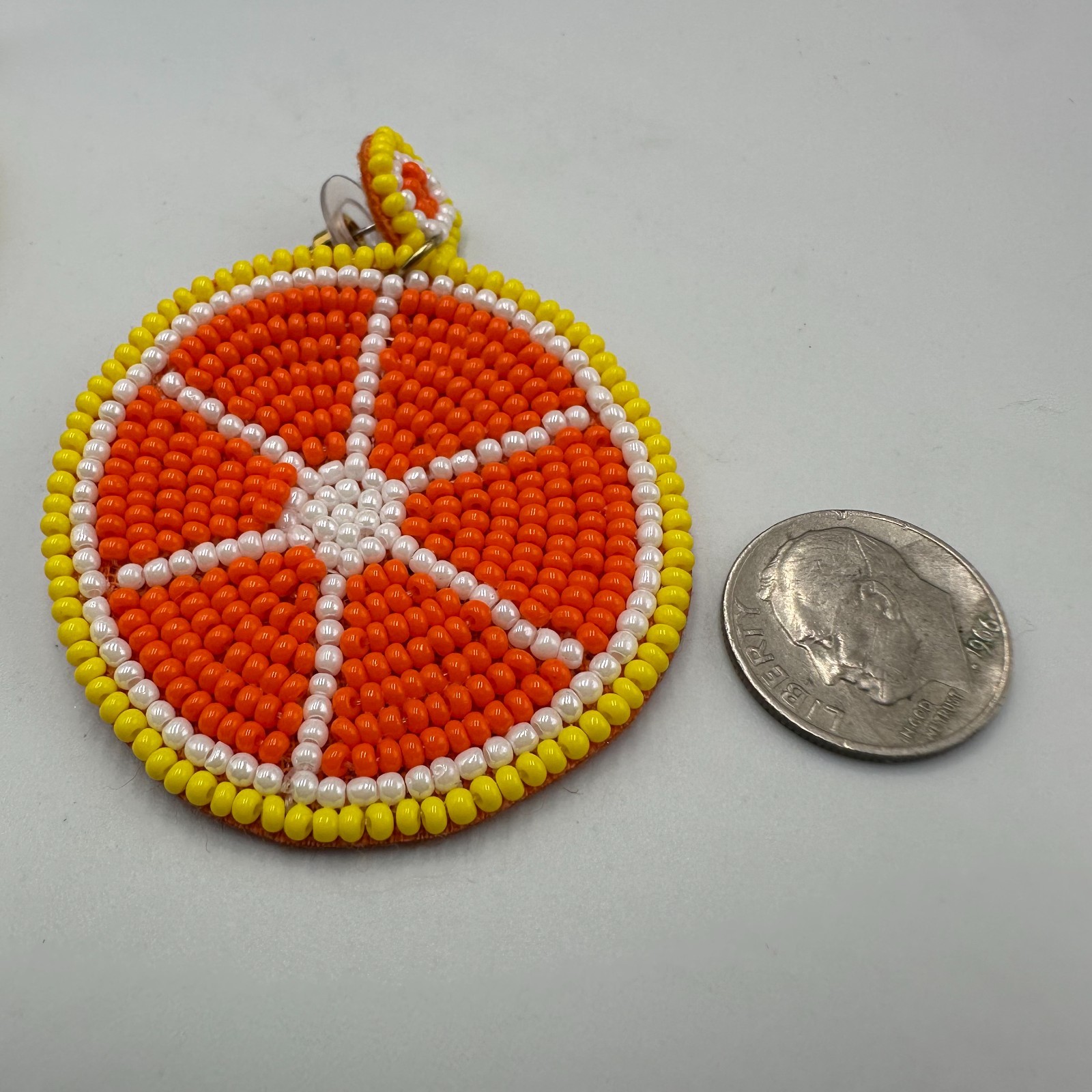 Orange Fruit Beaded Statement Earrings Pierced La… - image 8