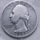 1935 D  Denver Mint Silver Washington Quarter 90% Silver (lot D)