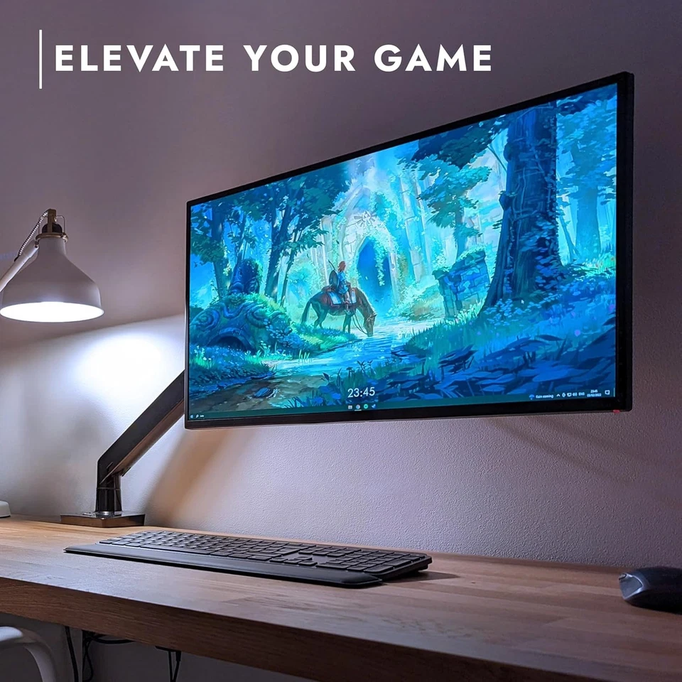 Large Monitor Arm Mount 24-40" | Fully Adjustable Desk Stand Bracket with Clamp - Image 4 of 4