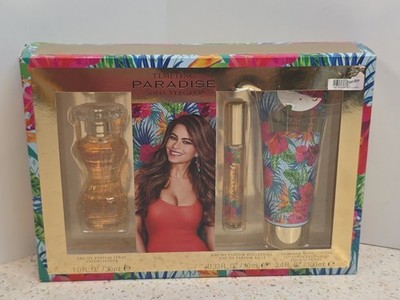 Sofia Vergara Tempting Paradise Gift Set EDP 1oz Rollerball Lotion New Sealed