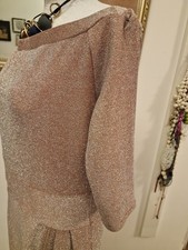 Glitzer Kleid Cocktail Party, Größe 42/44, V-Ausschnitt, A-Linie