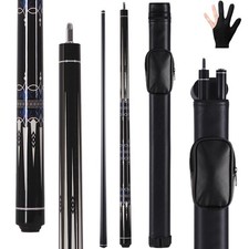 Glass Fiber Pool Cue, 2-Pieces Pool Cue Stick - 58" Professional Billiard Poo...