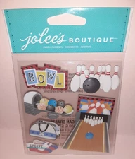Jolees Boutique " JOB BOWLING ALLEY" SCRAPBOOKING STICKERS~6pc