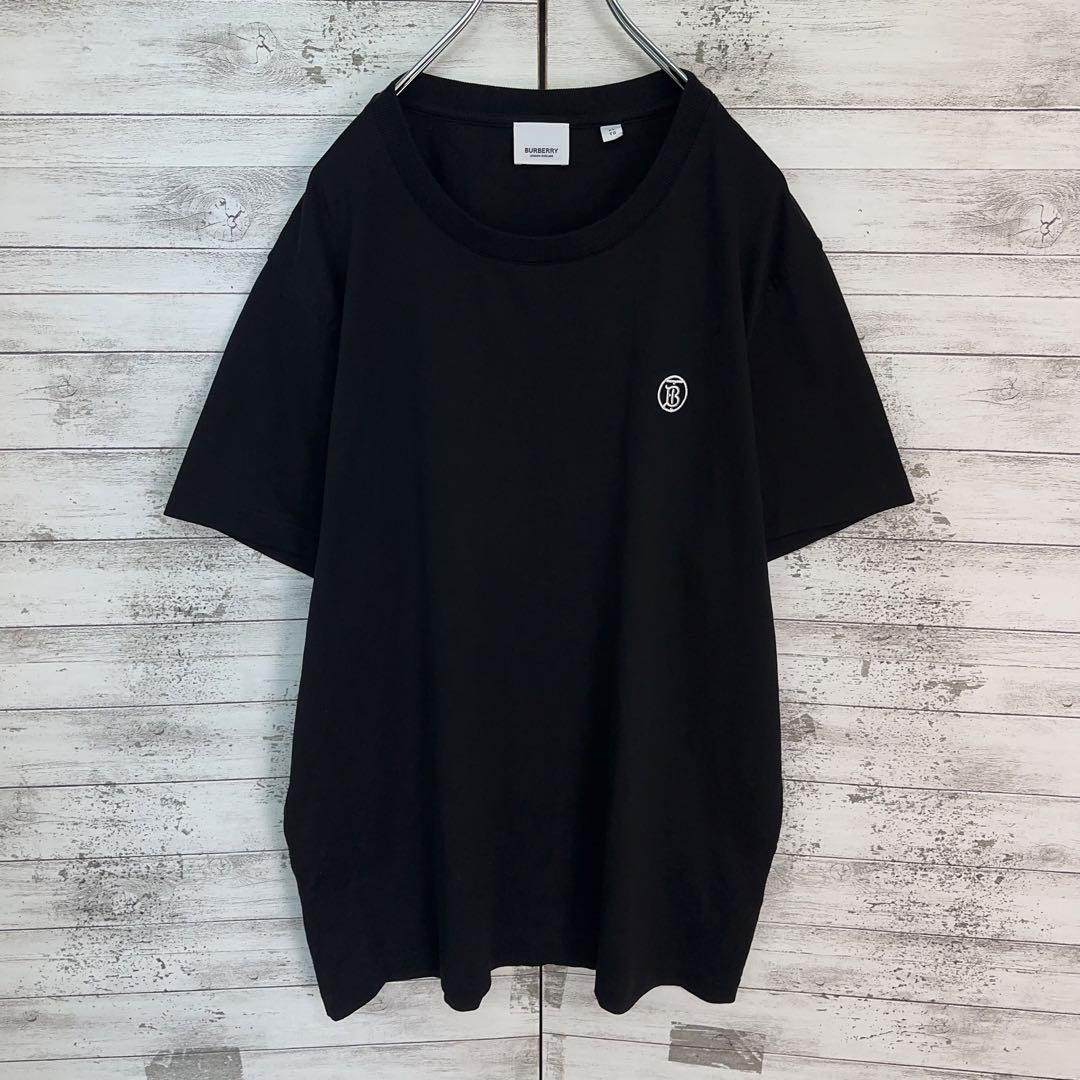 BURBERRY LONDON ENGLAND バーバリー Tシャツ　XS Burberry London Embroidered TB Logo T-shirt Size XL Black