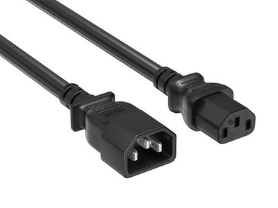 *LOT OF 3* 8ft (2.5m) C13 to C14 Server Power Extension Cord 18AWG 10A IEC-320