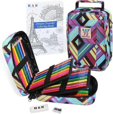 72 Colored Pencils Set Art Pencil Kit for Adult ColoringOil Based Soft Core I...