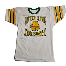 VTG 1970 Notre Dame Jersey Shirt Sz M Fighting Irish Collegiate Russell Athletic