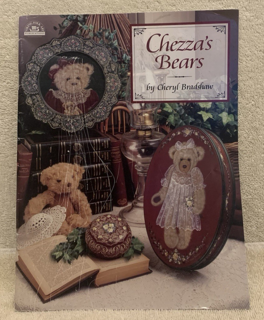 1999 Viking Folk Art CHEZZA'S BEARS Painted Wood Craft Pattern Booklet - GUC