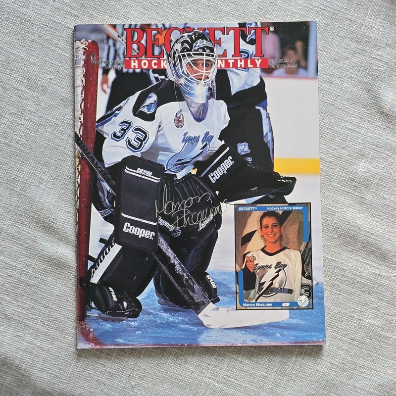 Beckett Hockey Monthly Magazine Autographed by Manon Rheaume Tampa Bay Lightning