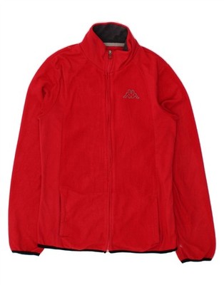 KAPPA Womens Fleece Jacket UK 14 Large Red Polyester XK14