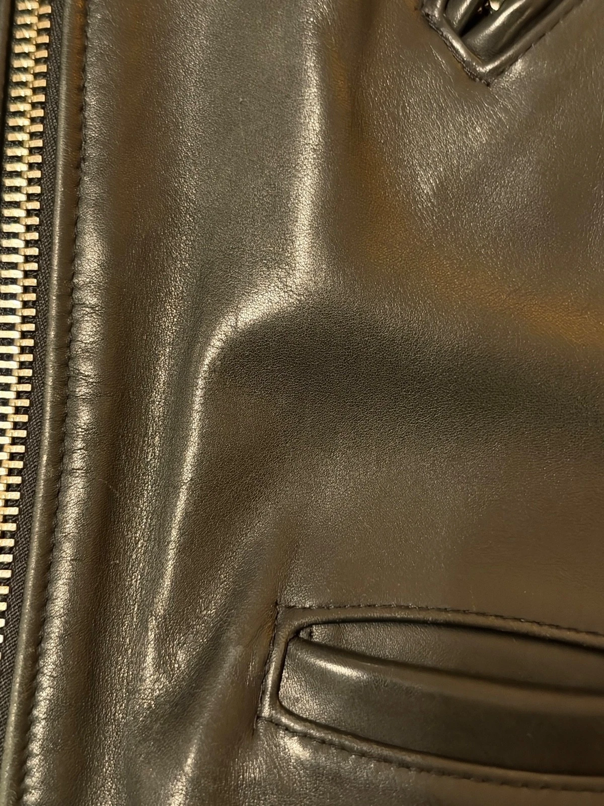 Schott Perfecto 618 Leather Motorcycle Jacket Men Size 42 Black Steerhide MIUSA - product detail image 12