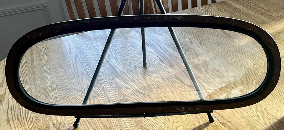 Volkswagen Beetle 1964-1974 convertible ventana trasera vidrio con marco de madera y metal Foto 3 de 4