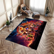 Ultimate Universe Hero Area Rug - Epic Infinity Battle Poster Art
