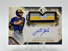 2025 Topps Diamond Icons Christian Yelich GAME-USED JUMBO PATCH AUTO /25