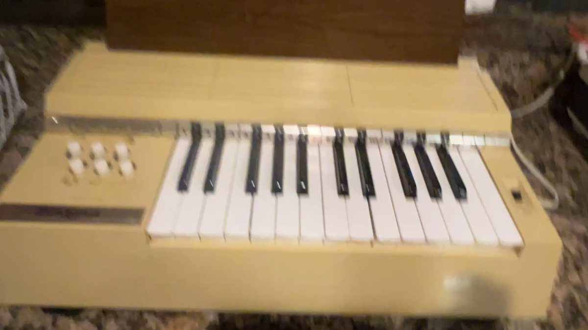 Vintage MAGNUS Organ Portable Electric Chord Mod 360 w Sheet Board