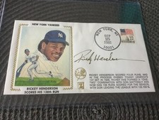 RICKEY HENDERSON September 25,1985 New York Yankees signed Z Silk Cachet