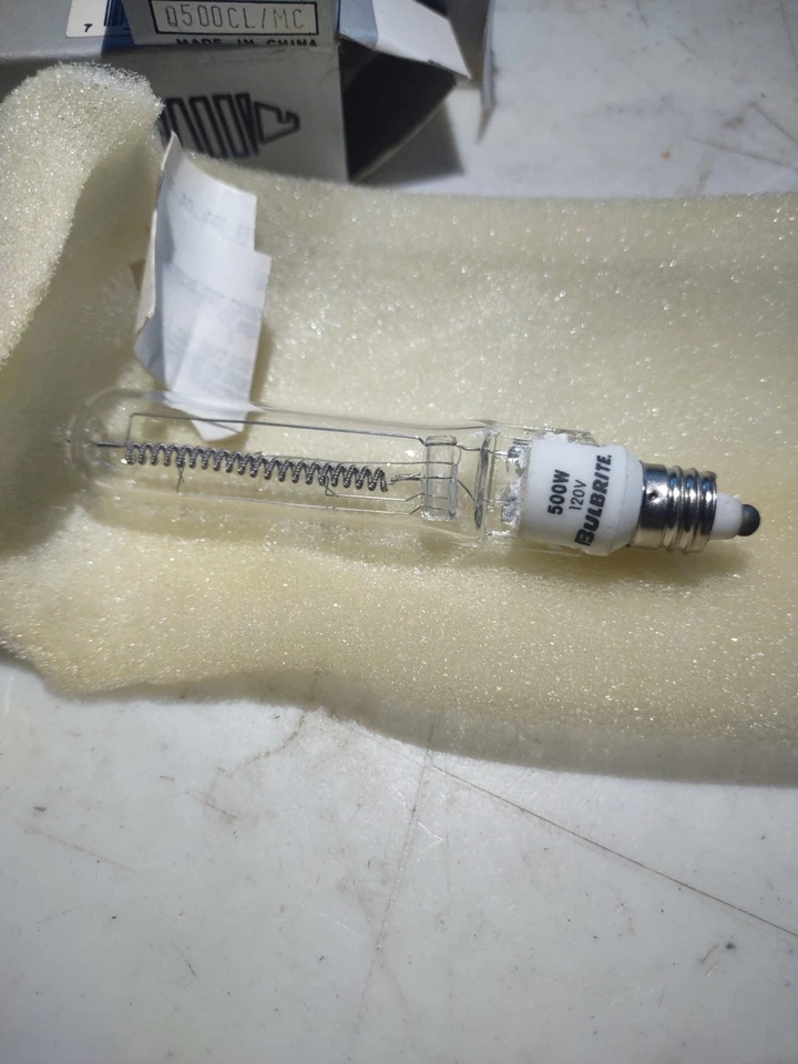 Bulbrite Q500CL/MC 610050 500W 120V Clear Mini-Can E11 base quan 3 - Image 2 of 4