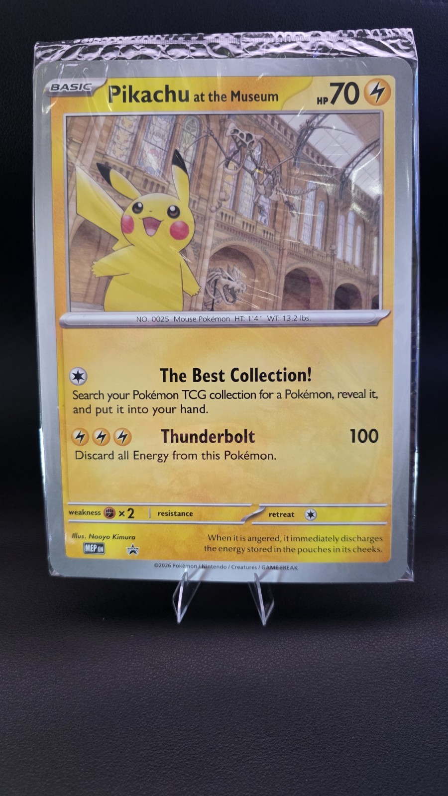 Pokèmon TCG Pikachu At The Museum Oversized Black Star Promo New & Sealed