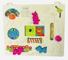 Vintage 1980 Playskool Hasbro Busy Box Baby Crib Toy Works 