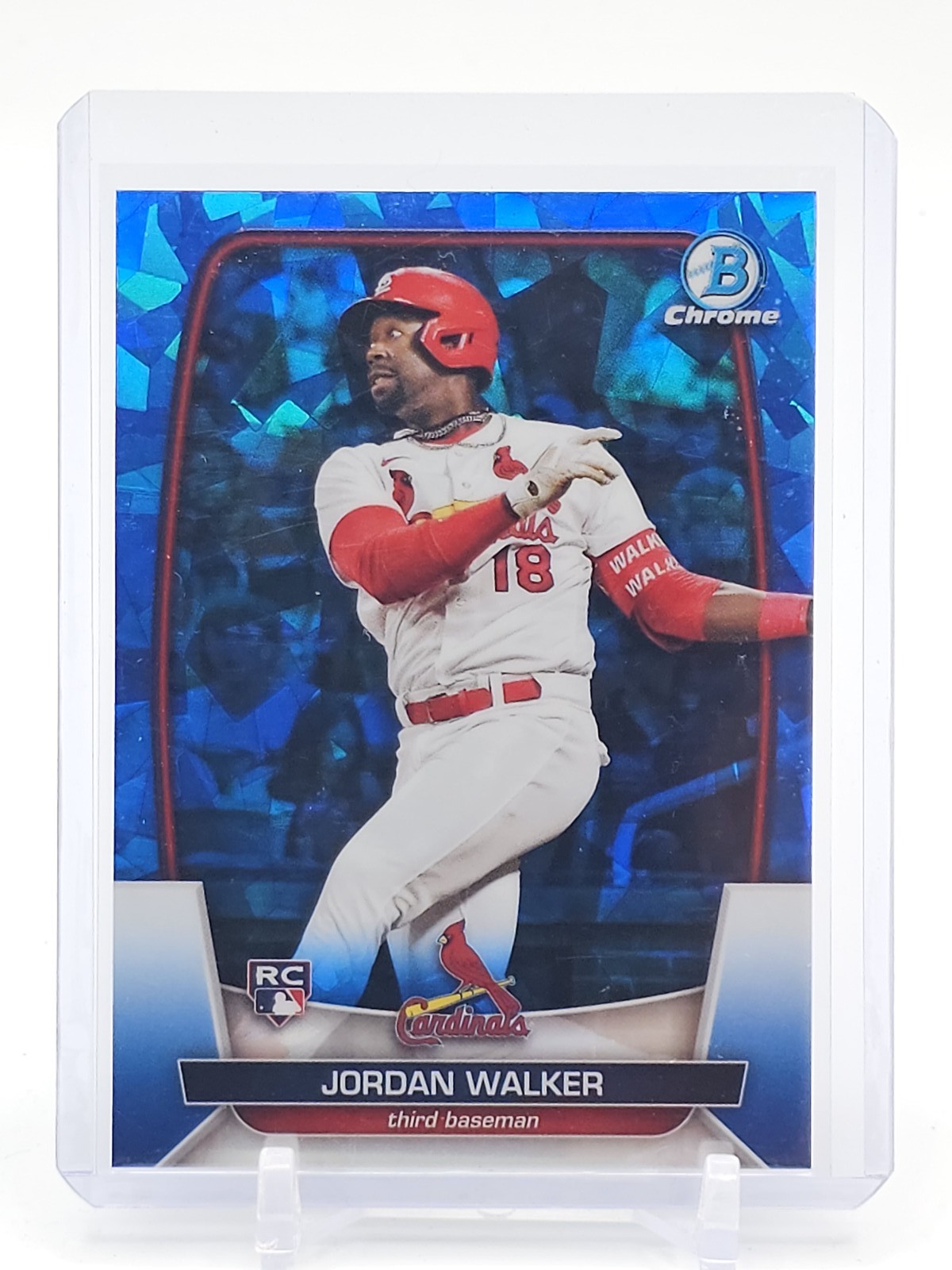 JORDAN WALKER 2023 BOWMAN CHROME BLUE SAPPHIRE ROOKIE #18 CARDINALS Q4362