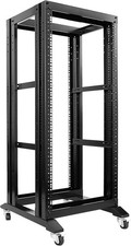 24U 4 Post Open Frame Network Server Rack 19i...