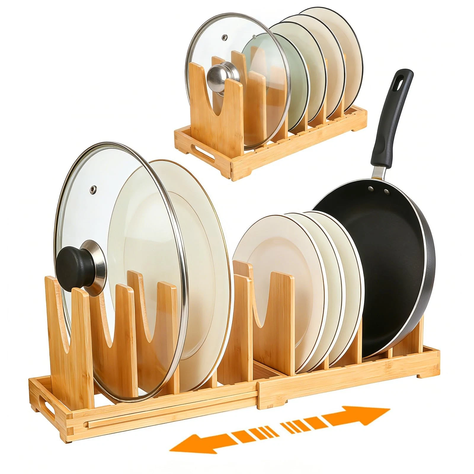 Pot and Pan Organizer for Under Cabinet, Expandable Pot Lid Organizer with 10...
Opens in a new wind