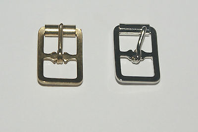 12mm -BRASS PLATED NICKEL PLATED 5 PRESSED STEEL ROLLER BUCKLES 1//2/"