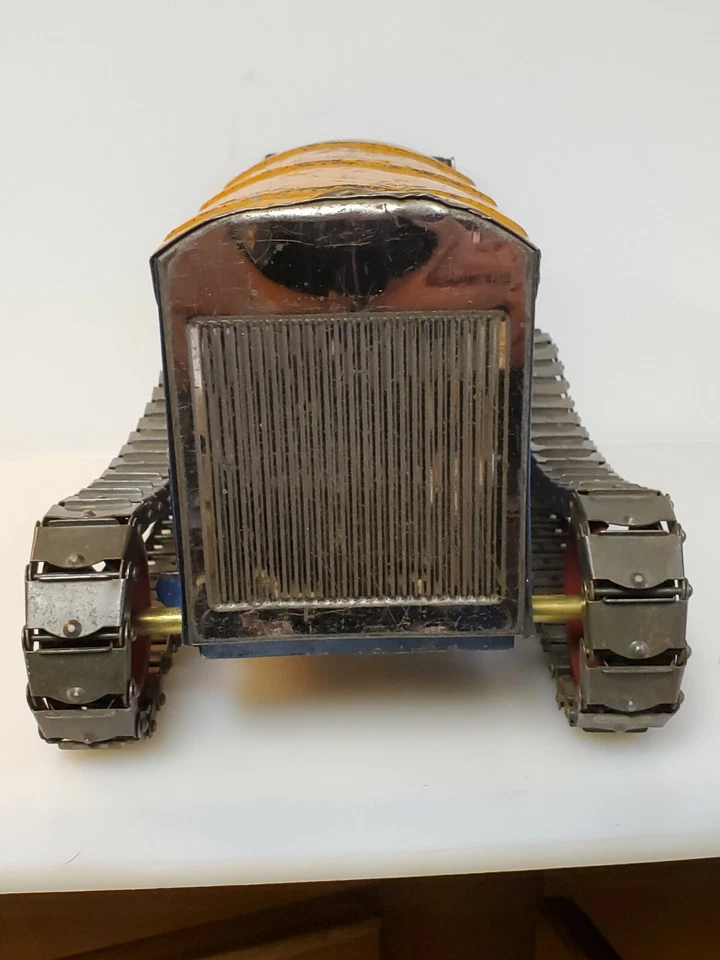 RARO TRACTOR TOPADORA SOBRE ORUGAS STRUCTO AÑOS 20 1930 AZUL PLATA Y AMARILLO  Foto 4 de 4