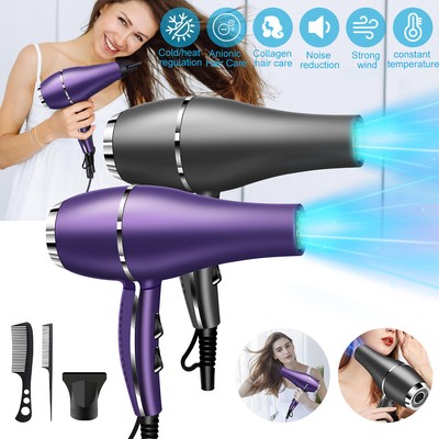 Ionic Hair Dryer Blower 2200W Heat Professional Fan Styler Dry 3 Heat/3 Speed