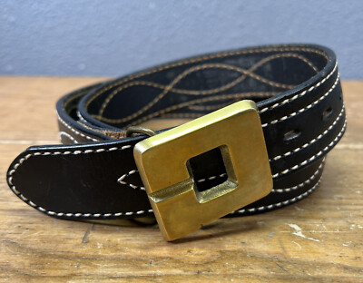 Vintage Tony Lama Mens Large 36 38 Genuine Leather Western  display picture 3