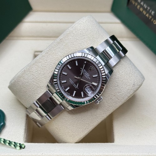 Rolex Lady-Datejust NEW 2025 Rhodium Index Dial Stainless Steel Fluted Oyster - Picture 5 of 8