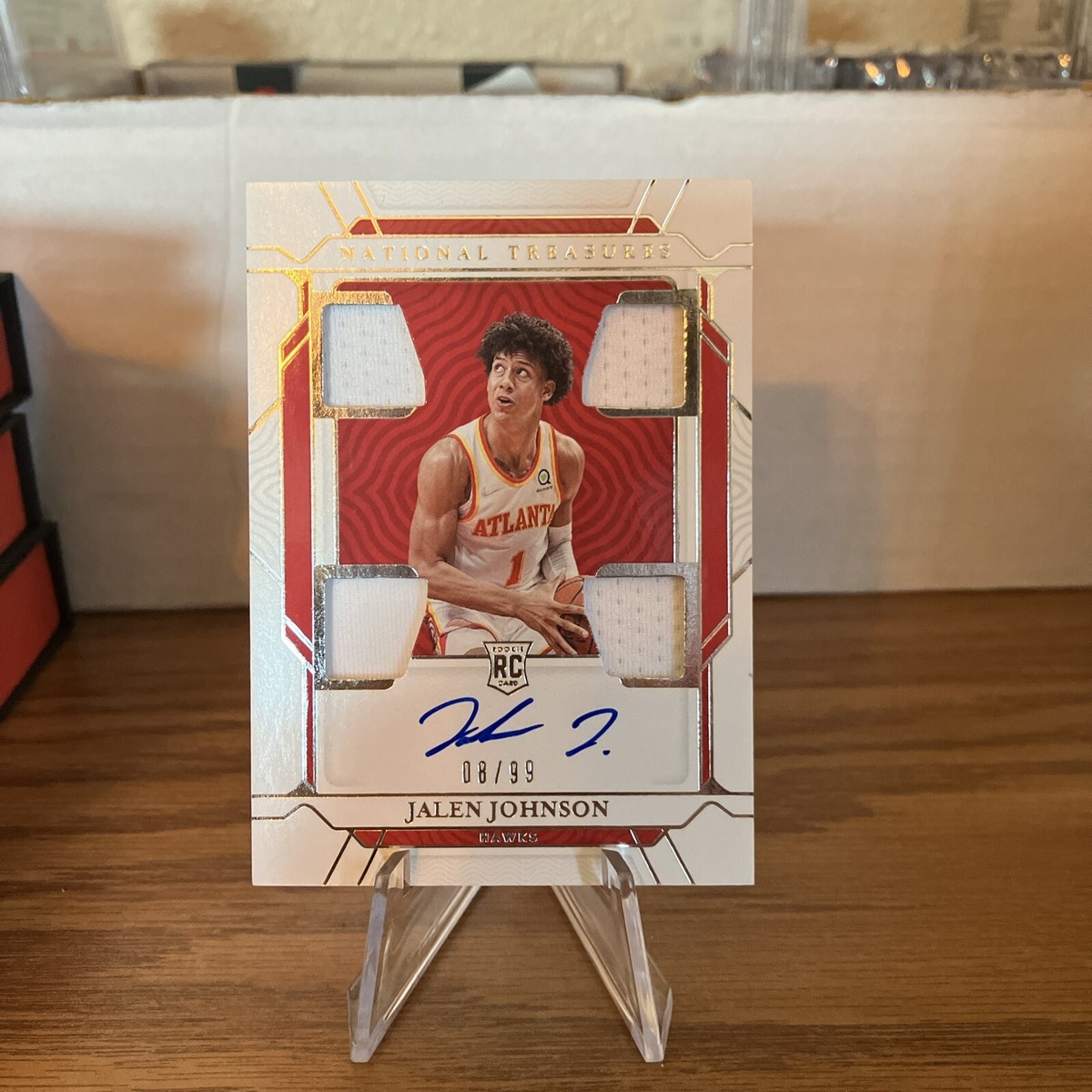 2021-22 PANINI NATIONAL TREASURES #8 /99 JALEN JOHNSON ROOKIE 