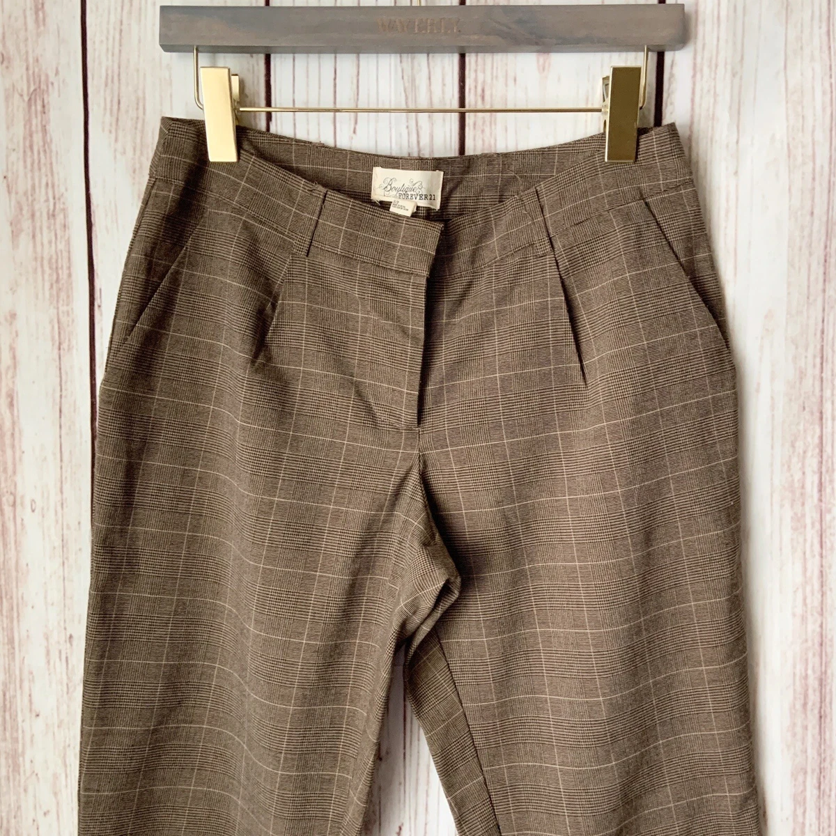 Glen plaid shop pants forever 21