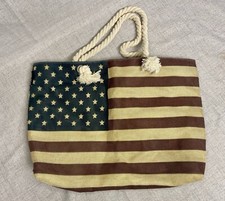 American Flag Purse With Rope Handle